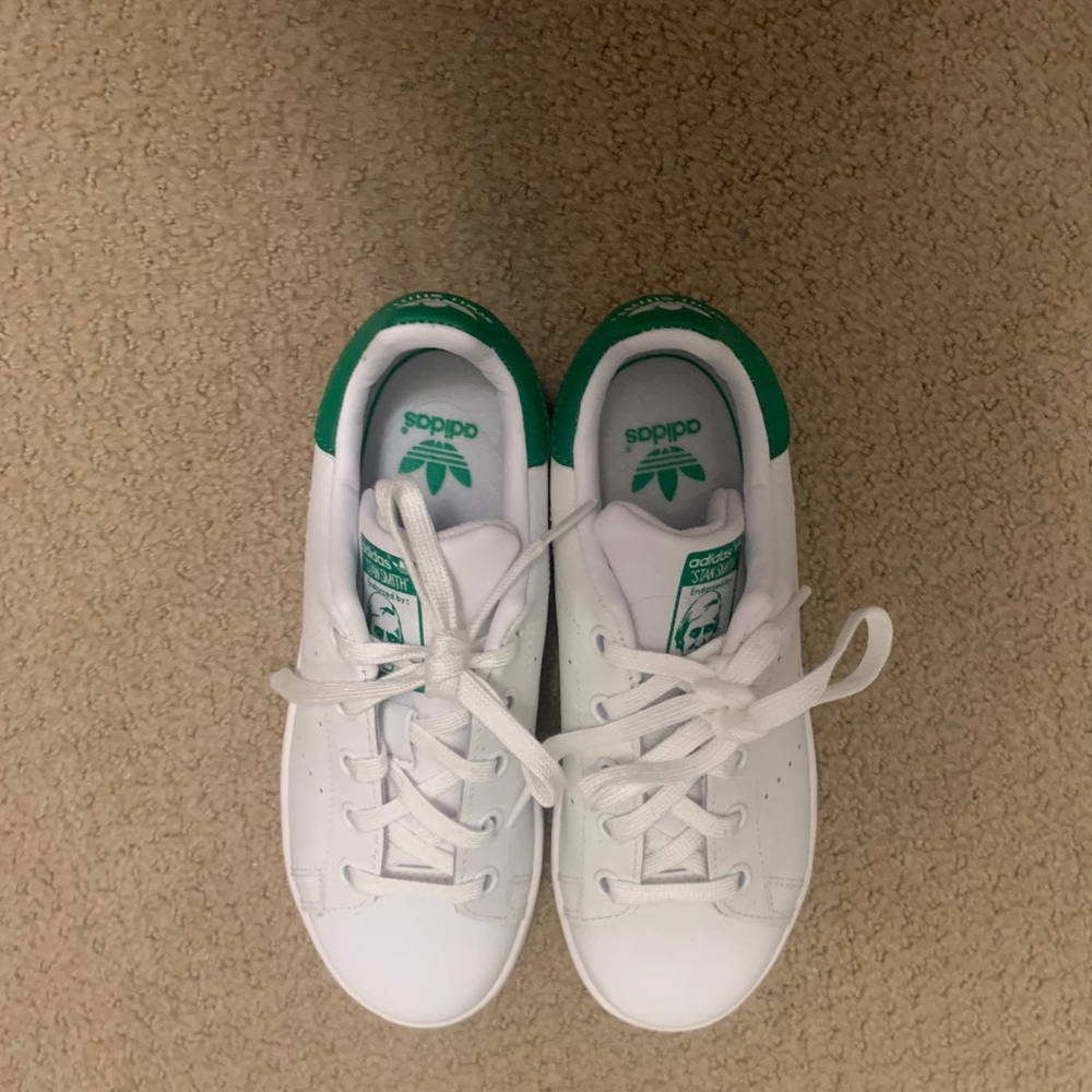 Adidas Kids Stan Smith Sneakers White and Green New